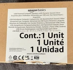 Amazonbasics Usb-powered Computer Speakers 2.0 Dynamic Sound Silver. Fixed Price $37.99.