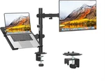 Monitor And Laptop Mount, Arm With Vented Tray For 13" 27" Lcd Comput. Fixed Price $40.19.