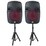 Naxa Dual 8" Bluetooth Party Speakers - Refurbished Grade Very Good. Fixed Price $106.99.