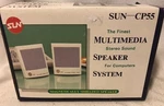 Pair Of Compact SUN-CP55 Multimedia Universal Speakers New In Box. Fixed Price $12.00.
