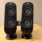 Logitech X-230 Computer Speakers Only Black Wired Volume Headphone Jack. Fixed Price $22.03.
