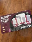 Cyber Acoustics CA-4100, Surround Speaker System, W/ac Adapter Original Box. Fixed Price $38.00.
