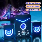 Usb Computer Speakers System Stereo Bass Subwoofer Led For Desktop Laptop Tv Pc. Fixed Price $20.99.