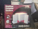 Cyber Acoustics Ca 3000 Amplified Computer Speakers With Subwoofer White. Fixed Price $13.99.