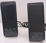 Altec Lansing VS2221 Powered Audio System Left Right Speakers Only. Fixed Price $12.00.