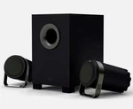 Altec Lansing BX1221 Powered Audio System With Speakers And Sub-woofer. Fixed Price $27.00.