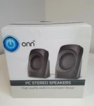 Onn Pc Stereo Speakers W/ Integrated Volume Control Ona 18H0009. Fixed Price $13.99.