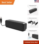 Dynamic Portable Usb Speaker With Touch Control - Immersive Sound For Pcs. Fixed Price $29.99.
