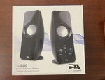 Cyber Acoustics CA-2050 Powered Speaker System For Computers, Tablets, Headphone. Fixed Price $12.00.