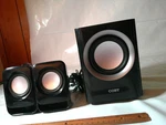 Coby - Speakers CSMP67 High Performance Multimedia Subwoofer System. Fixed Price $14.99.
