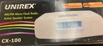 Unirex CX-100: Am/fm Alarm Clock Radio, Ipod Dock W/ 3.5MM Line-in Jack & Usb Dc. Fixed Price $27.99.