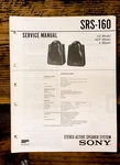 Sony SRS-160 Speaker Service Manual *original*. Fixed Price $14.97.