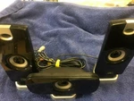 Cyber Acoustics CA-5402 40WATTS 3 Piece Flat Panel Design Subwoofer Not Complete. Fixed Price $41.99.