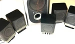 Altec Lansing 251 Music Gaming Theater Surround System 6 Speaker W/ Metal Stands. Fixed Price $108.82.