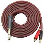 Xmsjsiy 6.35MM 1/4 Trs To Banana Plug Speaker Cable, 2 Meters, Red. Fixed Price $18.99.
