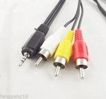 2.5MM Mini Stereo Aux Plug To 3 Rca Male Adapter Av Audio Video Cable 1.5M (us). Fixed Price $7.51.