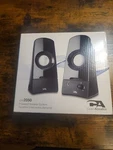 Cyber Acoustics CA-2050 2.0 Speaker System, 3.5MM Stereo Multimedia Desktop. Fixed Price $10.00.