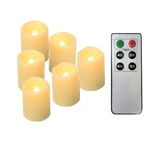 Ecogecko Set Of 6 Flameless Led Votive Candles With Remote Timer (4 Options). Fixed Price $14.99.