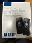 Insignia Color Changing 2.0 Bluetooth Computer Speakers Black NS-2810BT. Fixed Price $34.99.