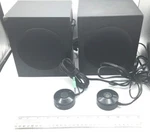 Cyber Acoustics Lot Of 2 Speaker Sound System CA-3080/CA3090 Working Free Ship. Fixed Price $60.00.