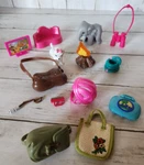 Barbie Camp Fire Bags Laptop Tv Elephant Dog Binoculars Doll Size Lot. Fixed Price $11.99.