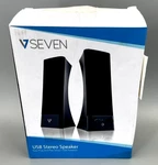 V7 Usb 2.0 Powered Stereo Speaker System 5 Rms New! Open Box!. Fixed Price $7.99.