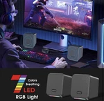 Uakinat Rgb Computer Speakers Usb Powered Gaming Pc Laptop Bass Sound. Fixed Price $20.00.