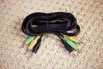Color Coded 3 Minijack Audio Cable For Logitech X-540 Speakers Control Pod. Fixed Price $9.59.