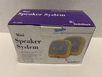 Vintage Radioshack Mini Speakers 40-1400 Yellow With Instructions. Fixed Price $49.99.