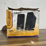 Creative A60 2.0 Desktop Stereo Speaker System Black 2W Rms Each. Fixed Price $29.99.