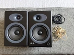 Audioengine A5+ Plus Wired Powered Bookshelf Speakers Desktop Monitor Black Pair. Fixed Price $200.00.
