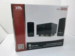 Cyber Acoustics CA-3000 Powered 3PC Speaker System 2.1 New! 8W Rms 16W. Fixed Price $19.99.