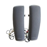 Polk Audio Computer Speakers Gray Desktop Pair Wired 3.5MM Tested Workin. Fixed Price $15.30.