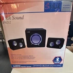 Sykik SP0232 2.1 Channel Home Theater Speaker System Bluetooth 27W Rms Black. Fixed Price $34.00.