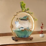 Modern Indoor Water Fountain With Led Light 13.8*5.5*15IN For Table Top Desk. Fixed Price $76.06.