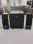 Insignia NS-PCS21 Black Computer Two Speakers With Subwoofer. Fixed Price $32.00.