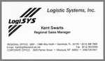 Logisys Logistic Systems Inc Ken Swarts Seminole Fl Business Card Vintage. Fixed Price $7.99.