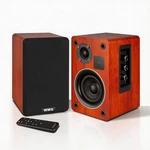 Powered Bluetooth Bookshelf Speakers With Remote & Display, 3.5" Carbon Fiber Dr. Fixed Price $116.99.