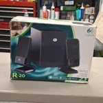 Logitech R-20 2.1 Channel Wired Speaker System Subwoofer Black Volume Control. Fixed Price $70.00.