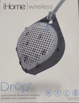 Ihome IBT15 Drop+ Portable Bluetooth Speaker - Black. Fixed Price $29.99.