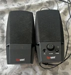 Gigaware Wired Computer Speakers 2.0 Channel Black Volume Control 40-299. Fixed Price $14.99.