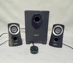 Logitech Z313 Bookshelf Speaker System With Subwoofer 50 Watts (tested). Fixed Price $26.60.