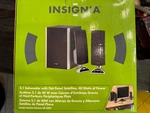 Insignia NS-3099 3-PIECE 2.1 Subwoofer + Flat Panel Speakers New. Fixed Price $22.00.