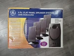 Ge 5 Piece Flat Panel Speaker System Sub Woofer & Surround Sound HO98023. Fixed Price $23.95.