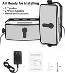 2X Bluetooth Outdoor Speakers,waterproof, 100X Wireless Sync, 20W/200W. Fixed Price $29.99.